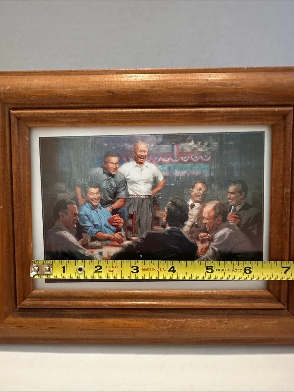 Grand Ol’ Gang Framed Wall Art Print Republican Presidents Poker Game